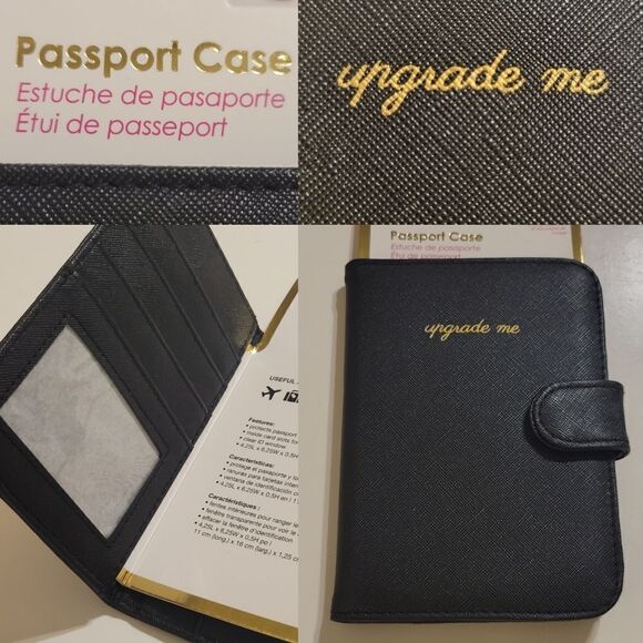 PASSPORT WALLET CREDIT CARD MAGENETIC CLOSE HOLDER COVER UPGRADE ME NEW NWT - Picture 1 of 13